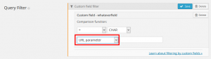Passing Arguments – Custom field filter