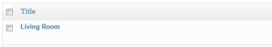 líving el panel de admin para 'room' con el contenido del living listado
