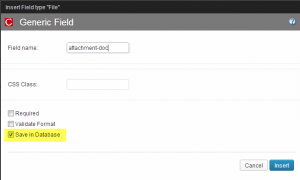 Saving generic fields to the database