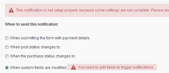 CRED warnings