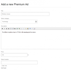 CRED form in content