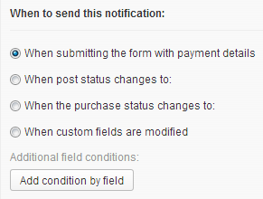 Notification events