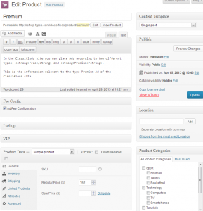 A product in WooCommerce