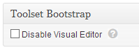 Disable visual editing