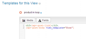 Content Template editing from within a View