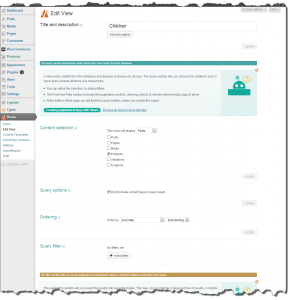 Views 1.3 Query section