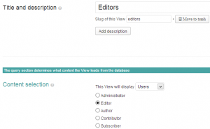 Users View