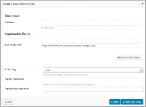 Reference cell with repeating fields
