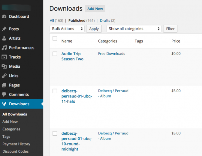 EDD plugin stores your downloadable products as Downloads custom posts