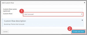 Insert Custom Row Step 3