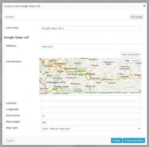Custom Cell Backend Options Dialog