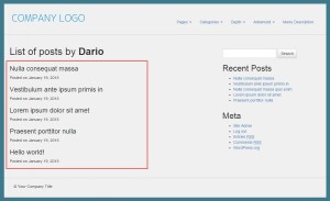 Wordpress Archive cell frontend