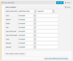 Filter by post date