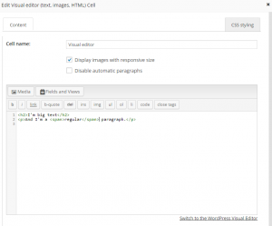 Full HTML editing with syntax highlighting