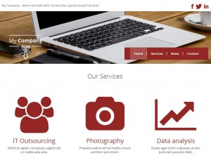 My company - a demo site using Toolset Starter with Layouts