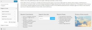 Footer built using widgets.