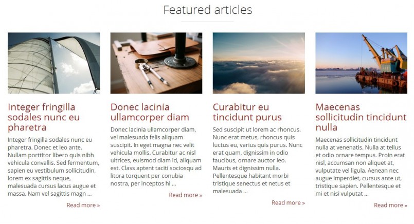 You can generate fourcolumn layouts easily.