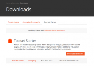 Where to download Toolset Starter