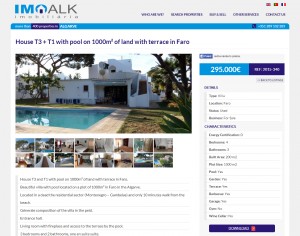 Single property page on imoalk.com—gallery and property details