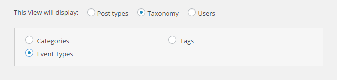 Views - Select Taxonomy