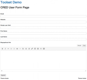 Layouts - CRED User Form Front-end Example
