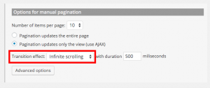 Manual Pagination Settings