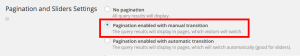 Pagination Settings