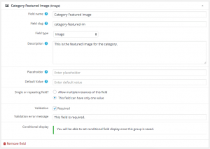 Image Field Information