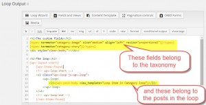 Loop Output for Taxonomy View with custom fields for the taxonomy