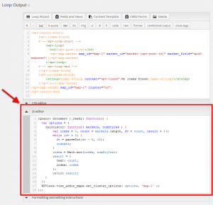 Adding Custom JavaScript code for Toolset Maps in Views
