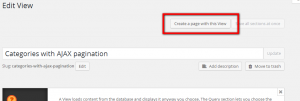 Create a page for this View