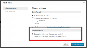 Display the date a post was last modified