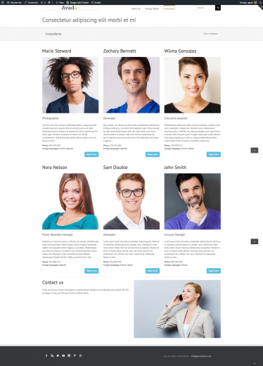 Archive page for the Consultant CPT created with Toolset Layouts.