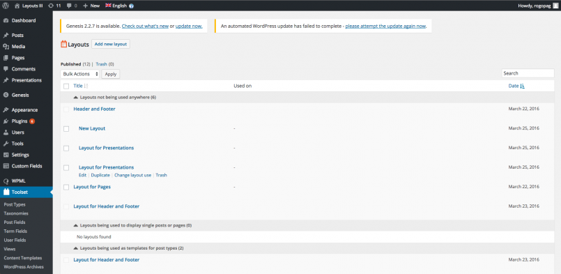 WPML language switcher integration in listing page and editor page