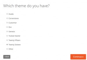 Choose which theme you are using (for new sites)
