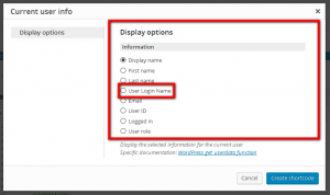 User login name is now available in the GUI