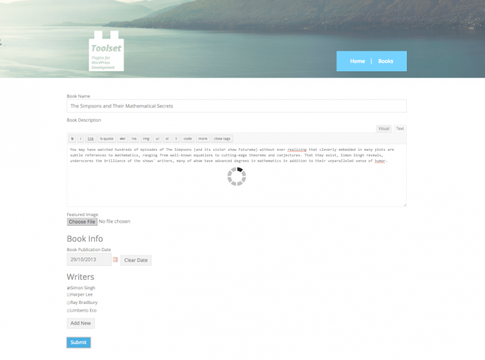 Submitting an AJAX form