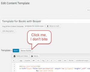 Beaver Builder editing option