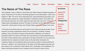 Widgets on the frontend