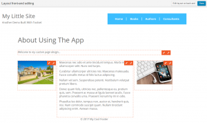 Front-end editing when using Content Layout to design a page