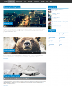 Page featuring two Views that list news