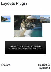 Images rendered on a smaller screen, where one is forced to be non-responsive.