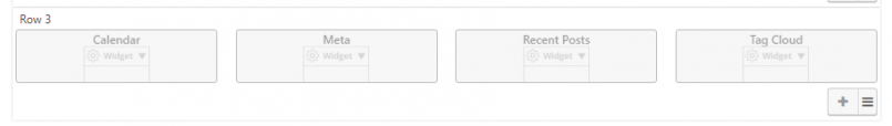 Custom horizontal widget area