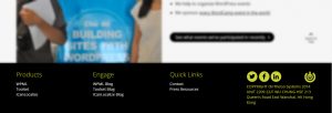 An example of horizontal Widget Area