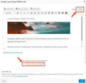 Visual Editor With Editing Modes Highlighted