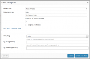 Widget Cell Backend