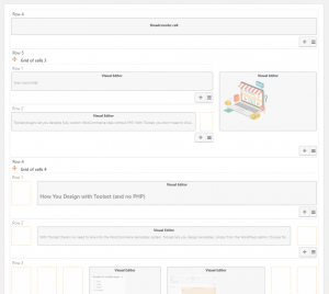 Content layout for our single page, before applying it