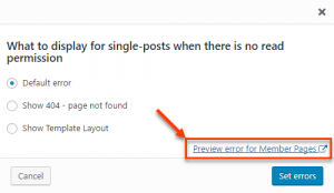 Preview errors directly from the dialog