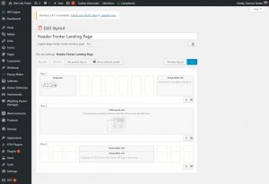 Parent layout for the landing page