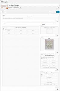 Layout for product archive page